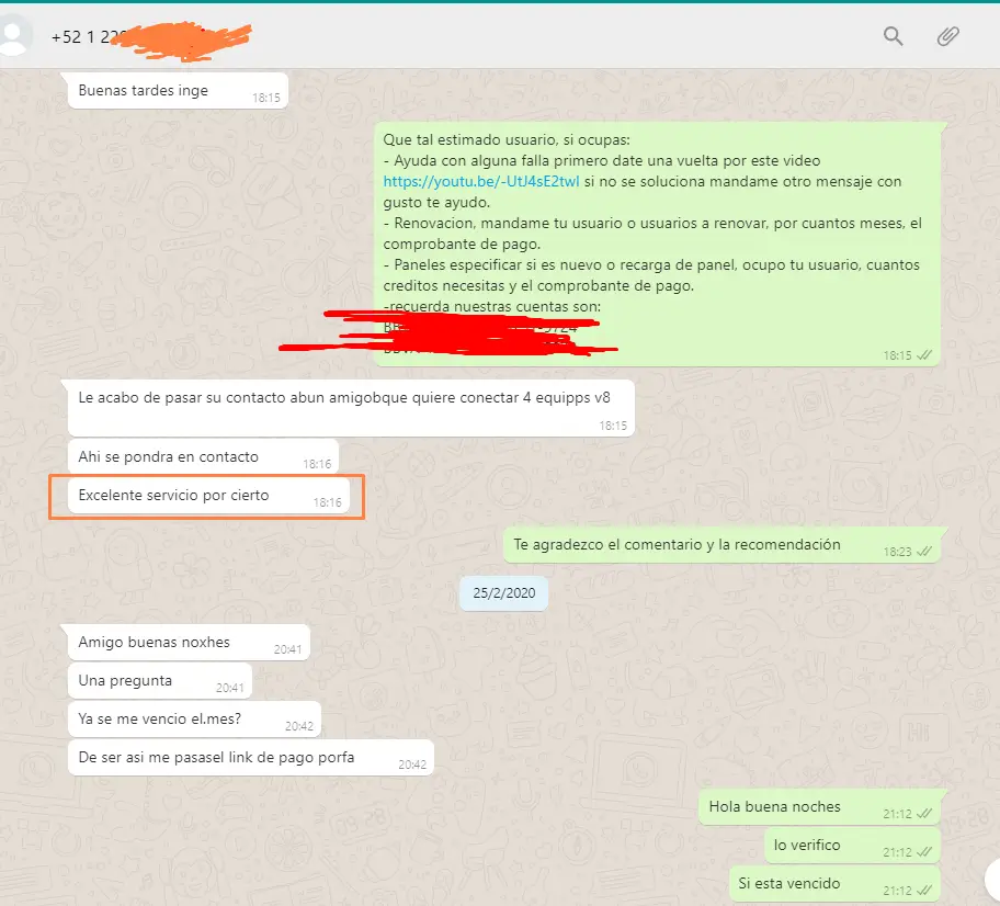 Cliente - Excelente servicio por cierto