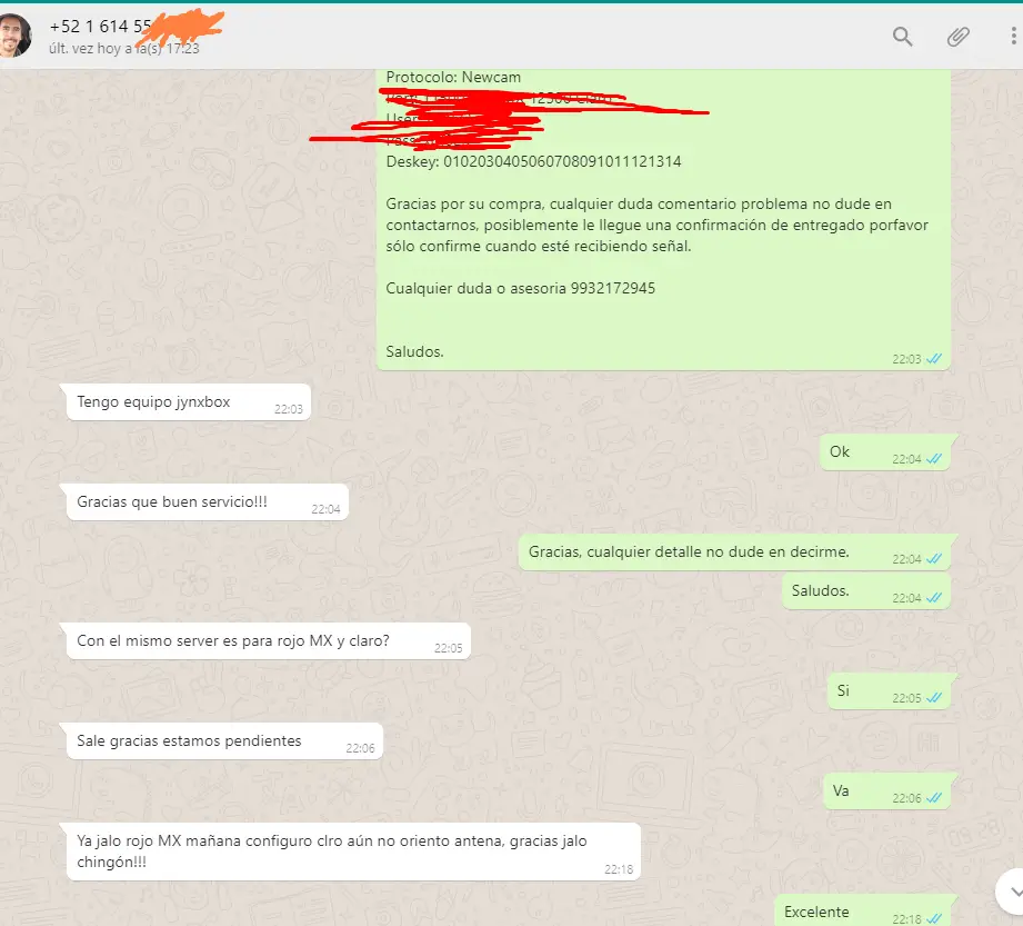 Cliente - Gracias que buen servicio